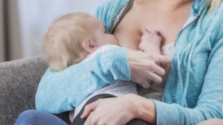 Breastfeeding a child