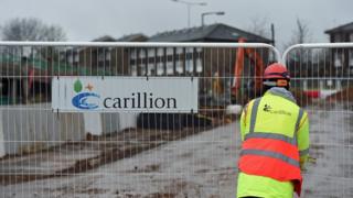 A Carillion sign at a building site in the West Midlands