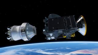 Artist's impression of separation from Breeze upper-stage