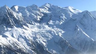 The Mont Blanc near Chamonix, France, 25 February 2018