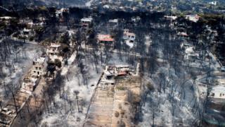 Devastation in Mati, Greece