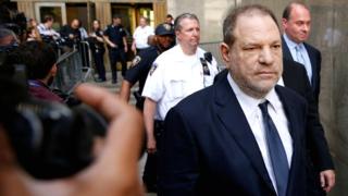 File picture of film producer Harvey Weinstein leaving court in the Manhattan borough of New York City on 5 June 2018