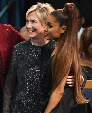 Hillary Clinton and Ariana Grande