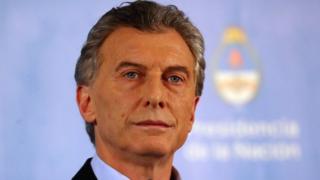 Argentina's President Mauricio Macri pauses during a news conference at the Olivos Presidential Residence in Buenos Aires, Argentina, July 18, 2018