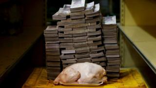 The amount of currency needed to buy a chicken at a market in Caracas last week before the Venezuelan currency was devalued.