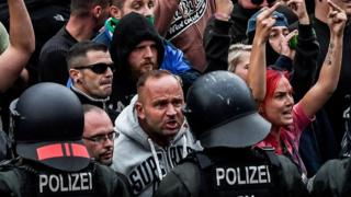 Far-right protesters in Chemnitz