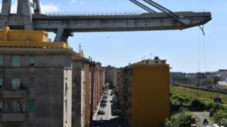 Morandi bridge in Genoa