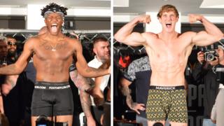 KSI and Logan Paul at their weigh-in