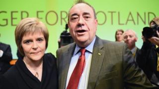 Nicola Sturgeon with then-First Minister of Scotland Alex Salmond in 2014