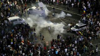 Teargas fired against protesters