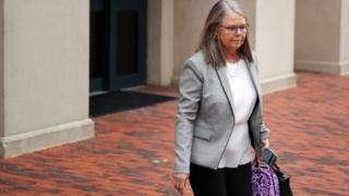 Cindy Laporta leaves the court in Alexandria, Virginia. Photo: 3 August 2018