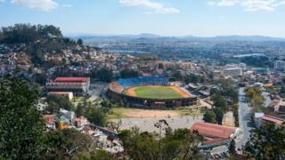View of the Stade Municipal de Mahamasina in Antananarivo, the capital city of Madagascar