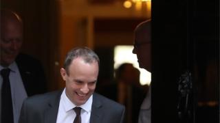 Brexit Secretary Dominic Raab leaves cabinet meeting to discuss 'no deal' preparations