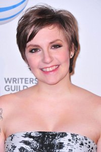 American actress, Lena Dunham opts for a choppy crop with shorter layers through the top sections to give her hair lift and height through the crown.