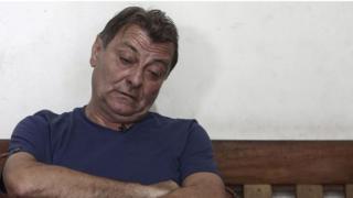 Former left-wing militant Cesare Battisti during an interview with AFP in Brazil in 2017