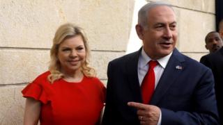 Israeli Prime Minister Benjamin Netanyahu (right) and his wife Sara. File photo