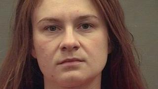 Maria Butina appears in a police booking photograph released by the Alexandria Sheriff's Office in Alexandria, Virginia, U.S. August 18, 2018