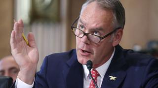 Ryan Zinke testifies during a Senate Energy and Natural Resources Committee hearing on Capitol Hill, on June 20, 2017
