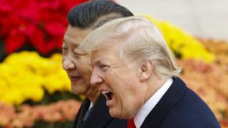 US President appears with China's President in China in 2017