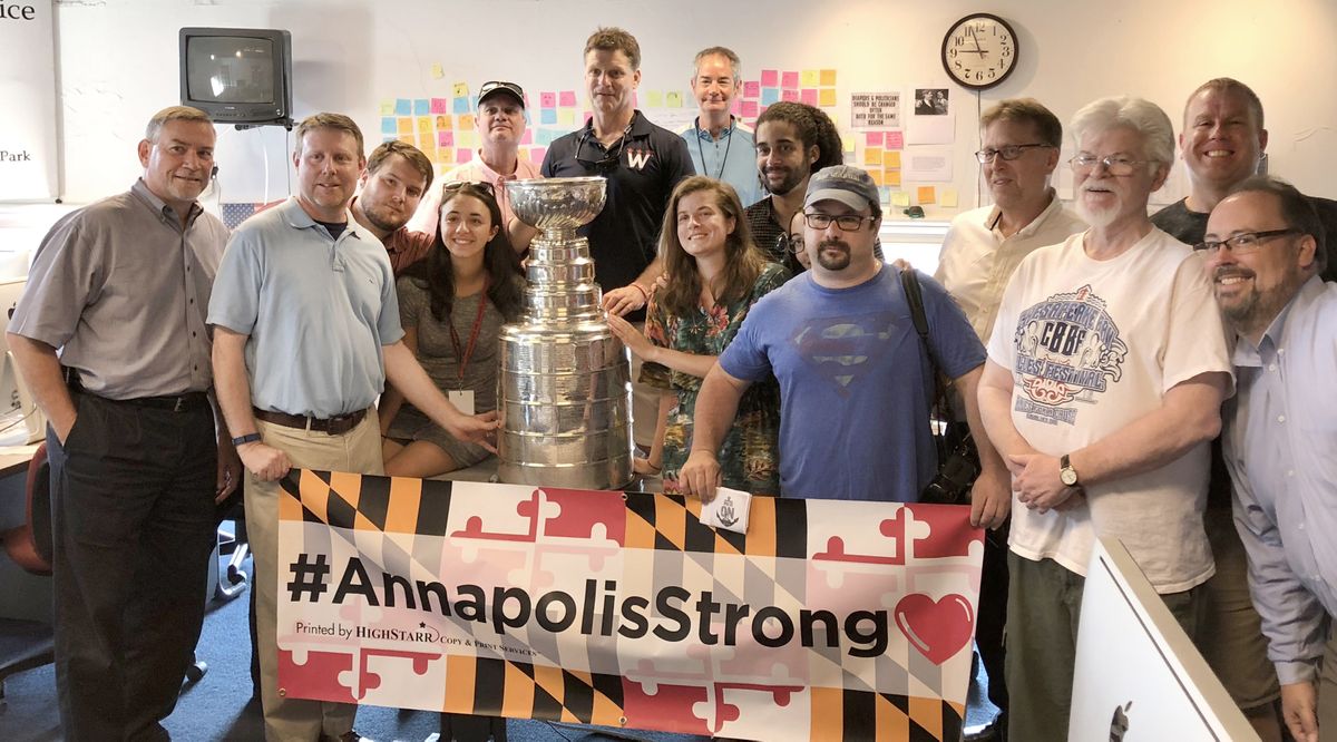 Washington Capitals equipment manager brings Stanley Cup to Capital Gazette newsroom - The Globe and Mail