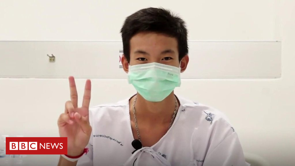 First video messages from rescued Thai boys