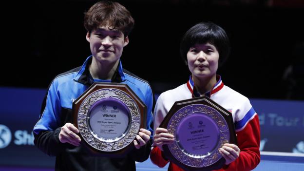 Korea Open: Desk tennis avid gamers win first joint Korea gold for 27 years