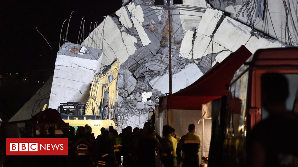Italy bridge: Bridge rescuers seek into the night in Genoa