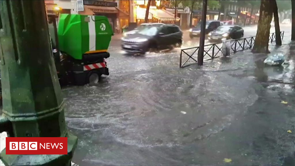 some of the heaviest rainfall on document in Paris brought about heavy flooding within the town.