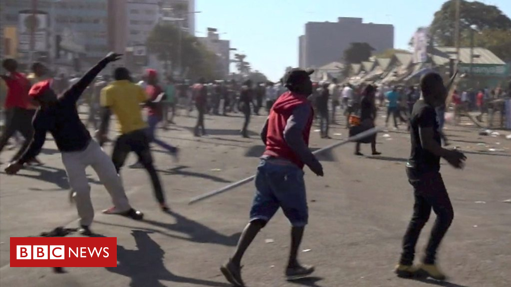 Zimbabwe election: Guy shot in skirmishes with police in Harare
