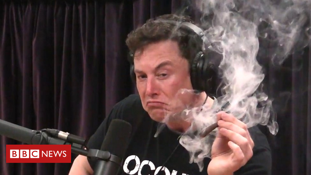Elon Musk smokes marijuana live on web show