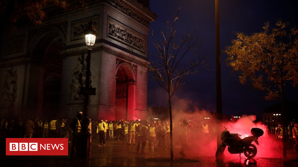 France gas protests: Tear gas and water cannon utilized in Paris