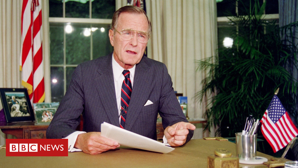 George HW Bush: Life in footage