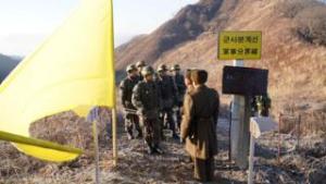 North and South Korea infantrymen pass DMZ in peace